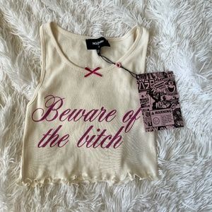 beware of the b tank top